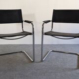 Pair of MG5 cantilever armchairs 60s/70s