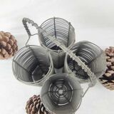 Basket holder 4 bottles in metal wire