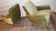 Club Chair fabric with armrests teak 50s 60s