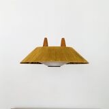 Raffia Bast and Teak Pendant Lamp from Temde