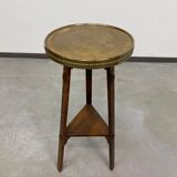 Side table in Jugendstil with a brass top by Joseph Maria Olbrich