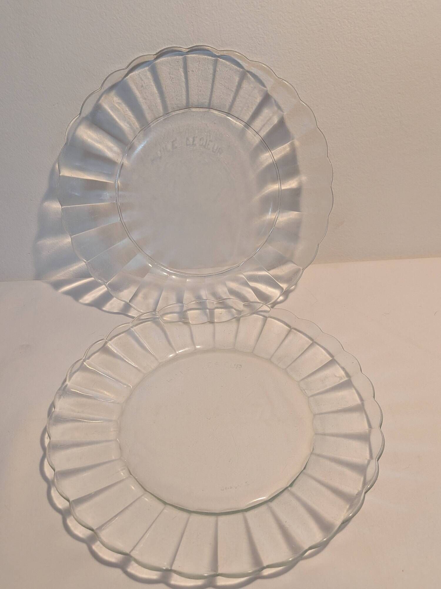 Set of 2 Duralex Marguerite Plates Lesieur Oil – 22.5 cm – vintage