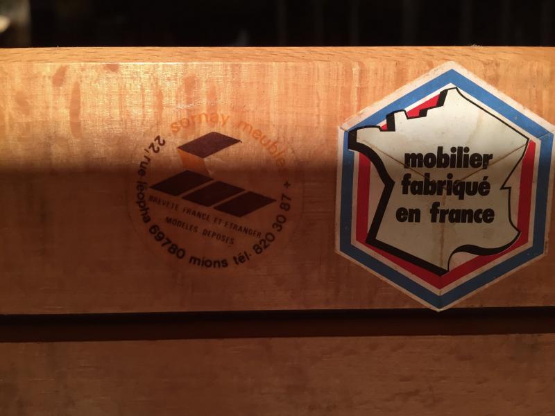 Table and 3 chairs Andre Sornay circa 60