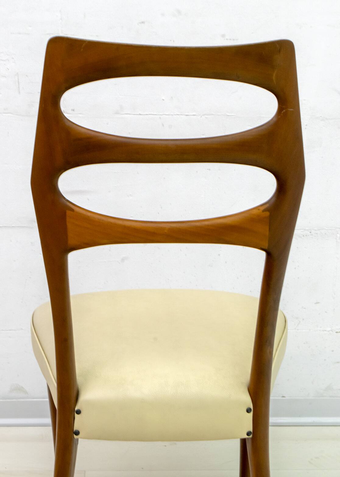Six Vittorio Dassi Mid-Century Modern Italian Mahogany Dining Chairs, 1950s