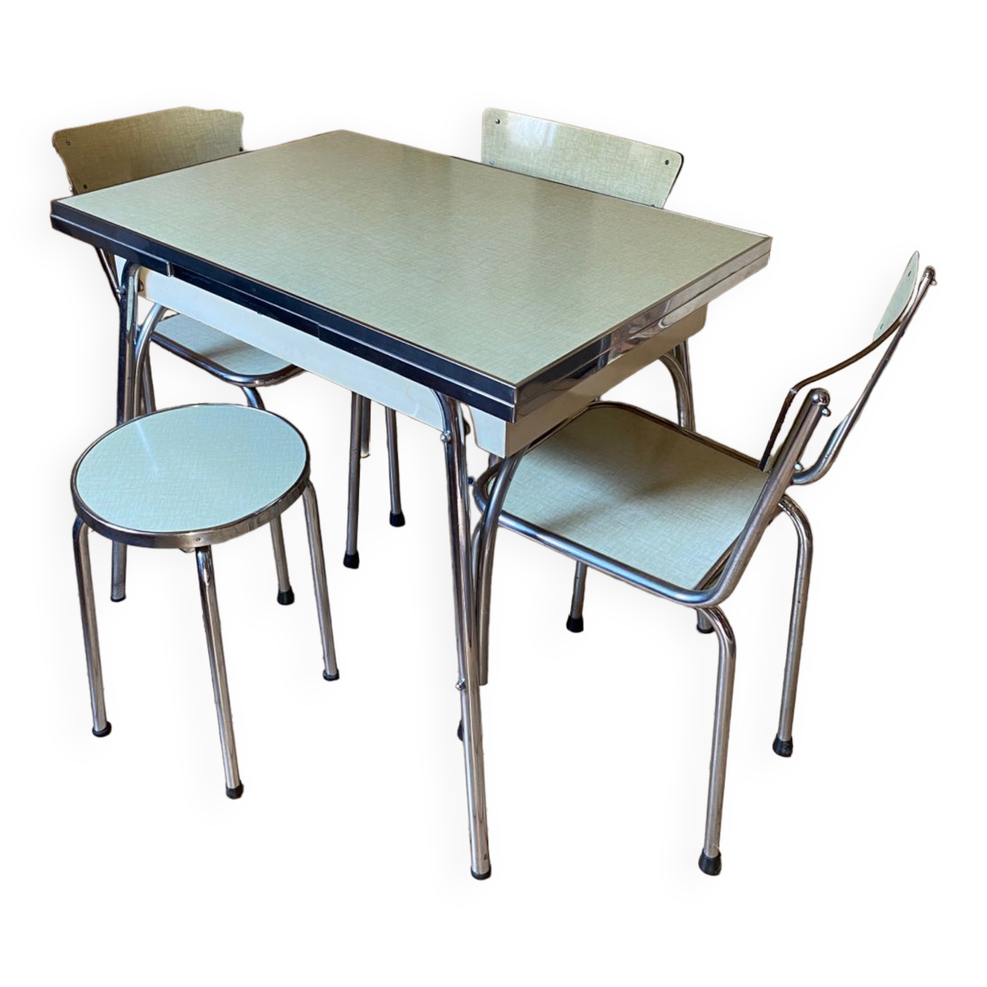 Table and chairs set in formica year 50