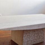 Travertine coffee table, 1980s