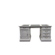Classic English White Chesterfield Desk