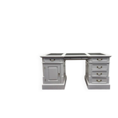 Bureau Chesterfield blanc anglais classique