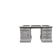 Classic English White Chesterfield Desk