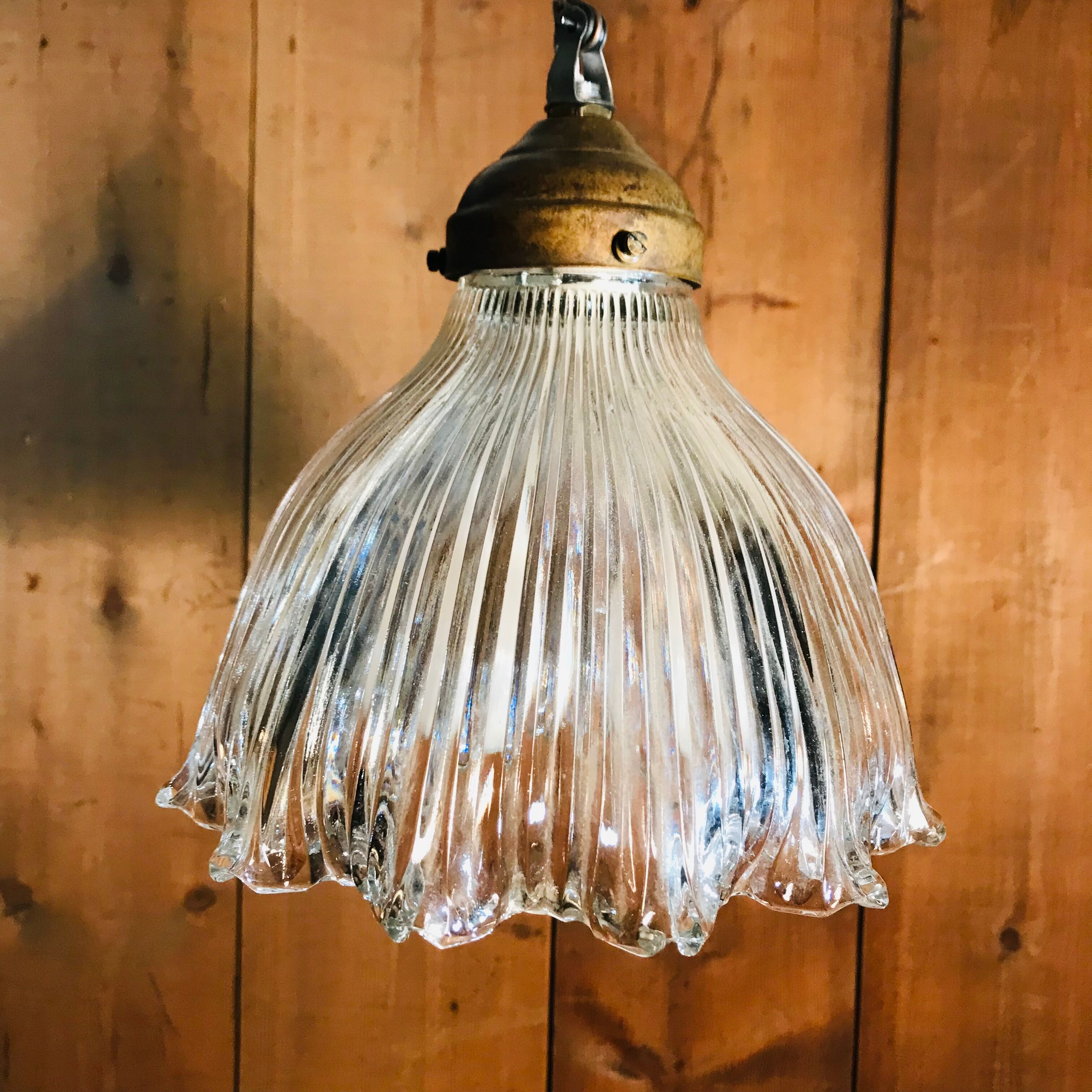 Vintage Holophane pendant lamp 1940