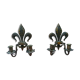 Paire d'appliques "aux fleurs de lys"
