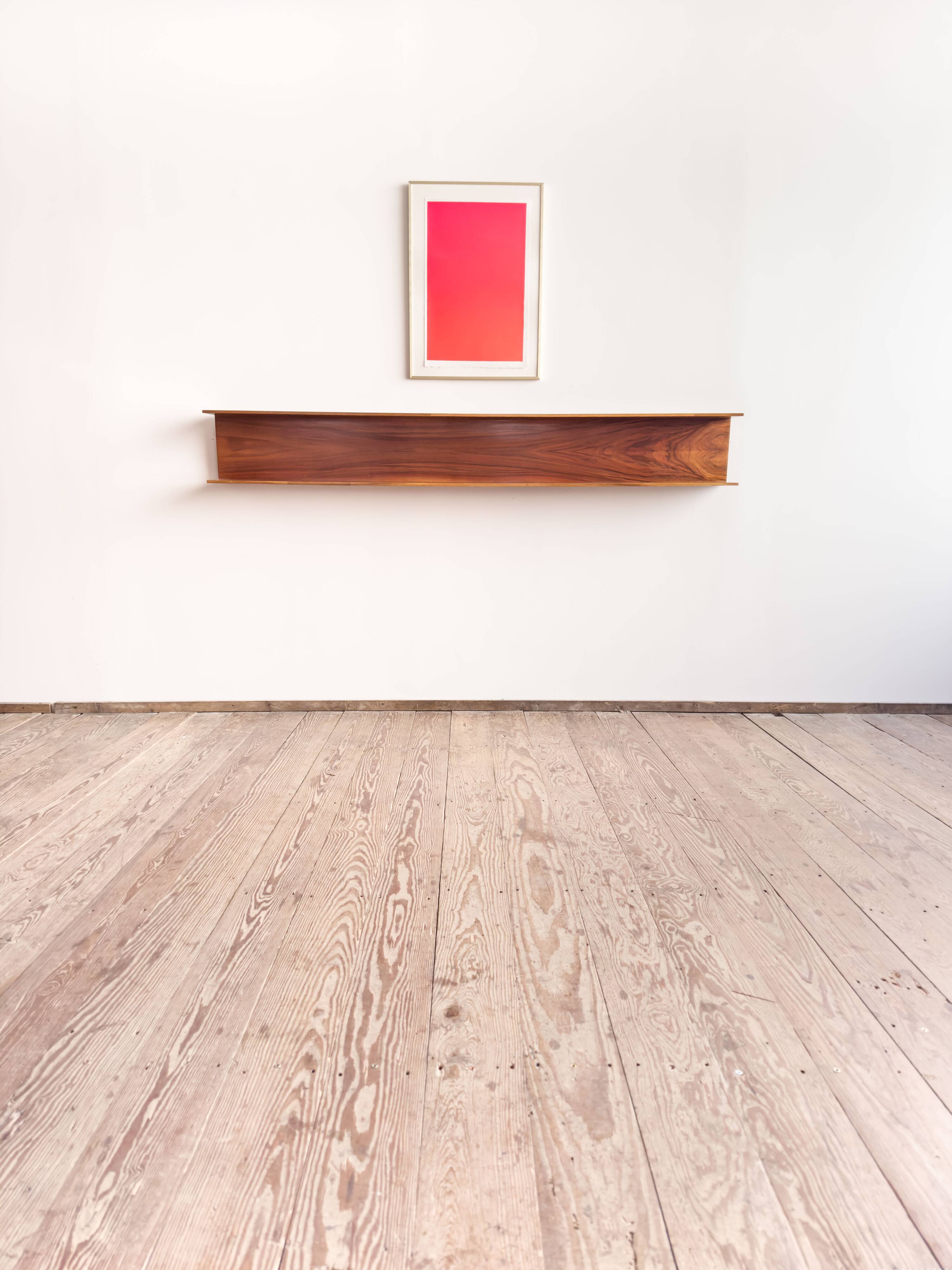 Étagère murale en noyer par Wilhelm Renz pour Walter Wirz, années 1960