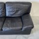 Vintage Roche Bobois sofa – Soleil Noir model – patinated black leather – 2-seater