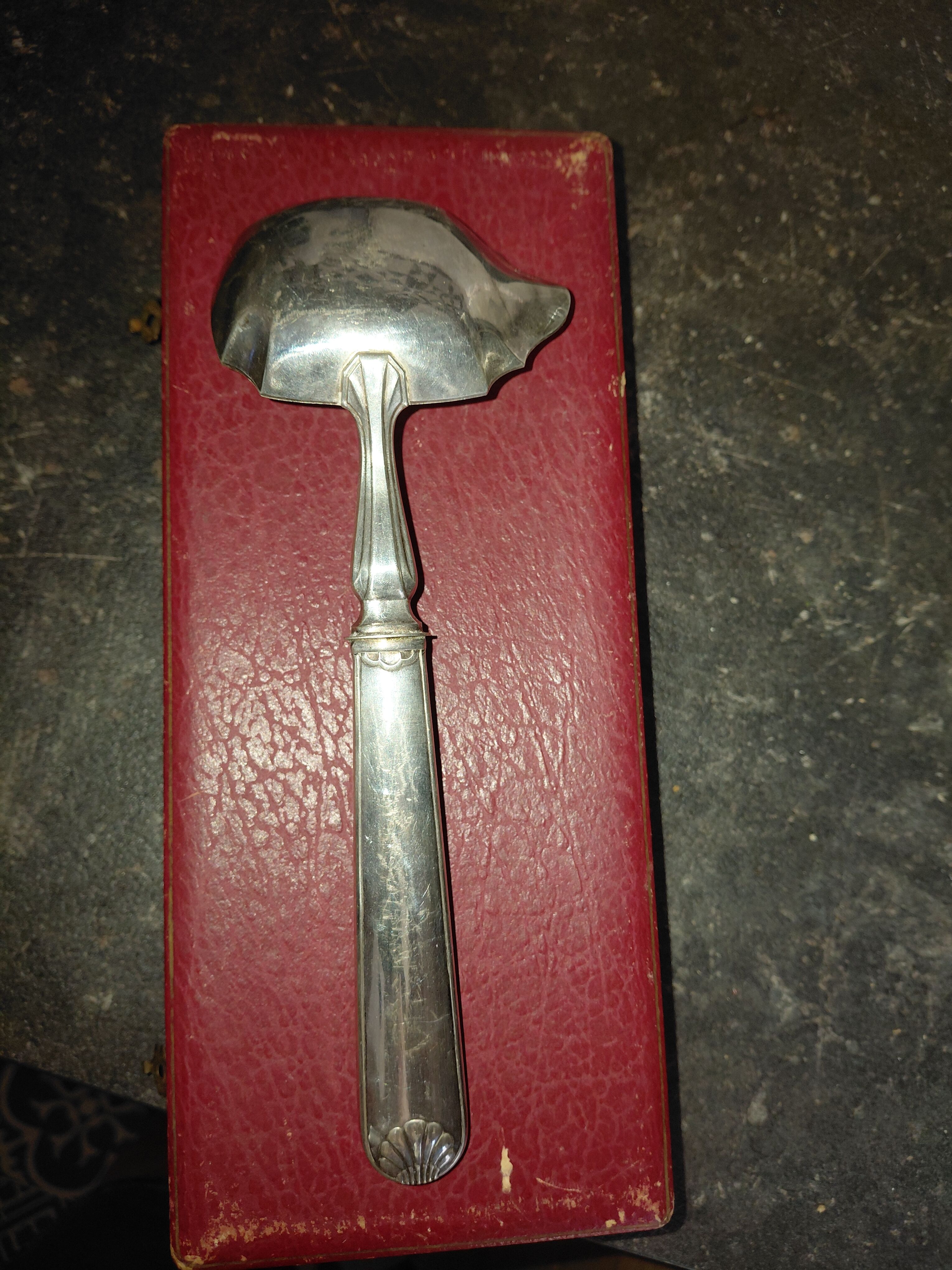 Silver-plated cream ladle