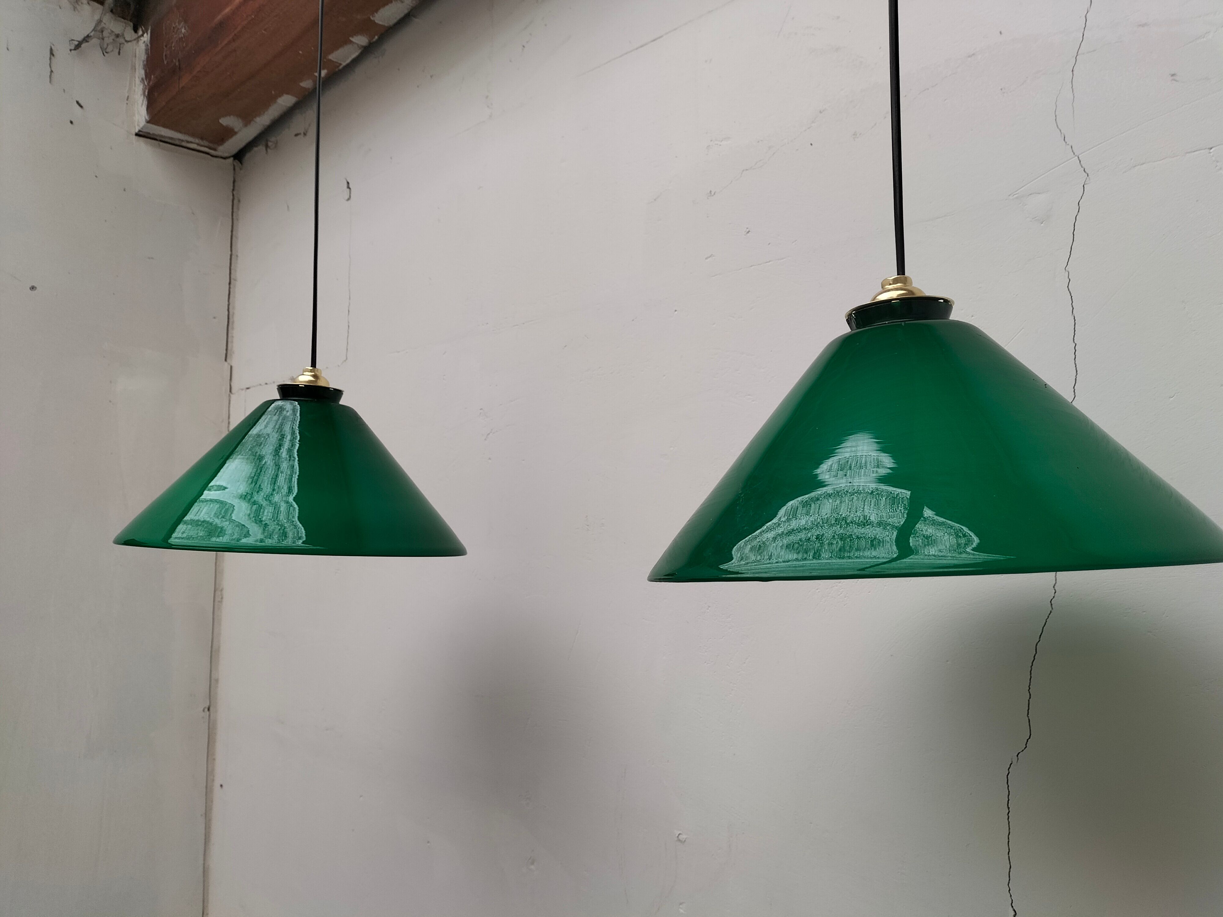 Green opaline pair