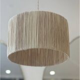 Raphia lampshade suspension bohemian vintage rattan - d30 cm