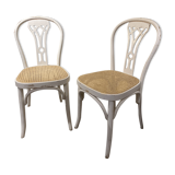 White canne chairs