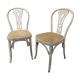 White canne chairs
