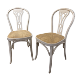 White canne chairs
