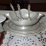 19th century Russian solid silver gravy boat