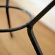 Coffee table black lacquered metal, glass and brass, France, circa 1950.