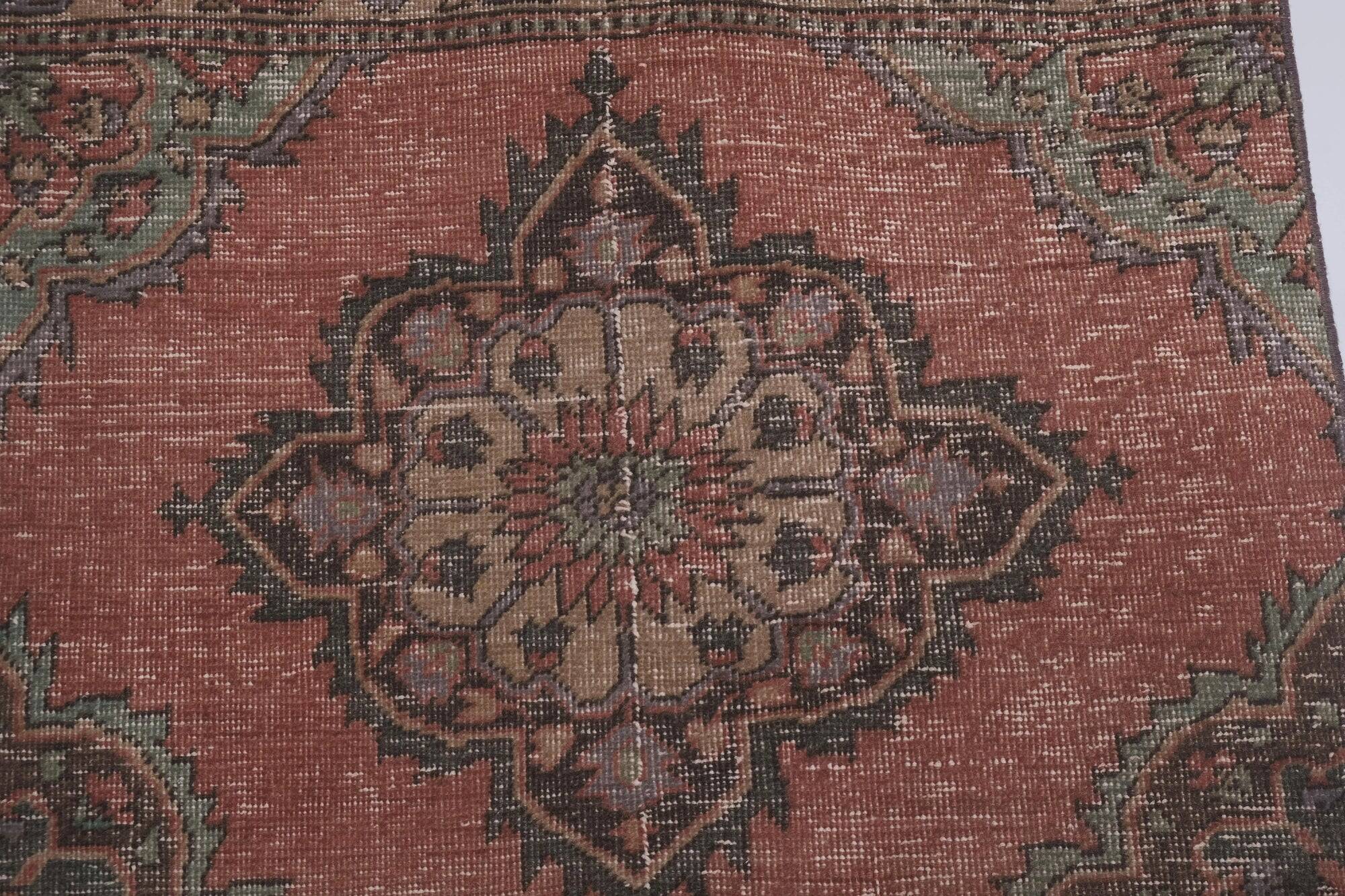Vintage Turkish hallway rug 96x364 cm
