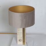 Vintage travertine table lamp attributed to Fratelli Mannelli, Italy, 1970s