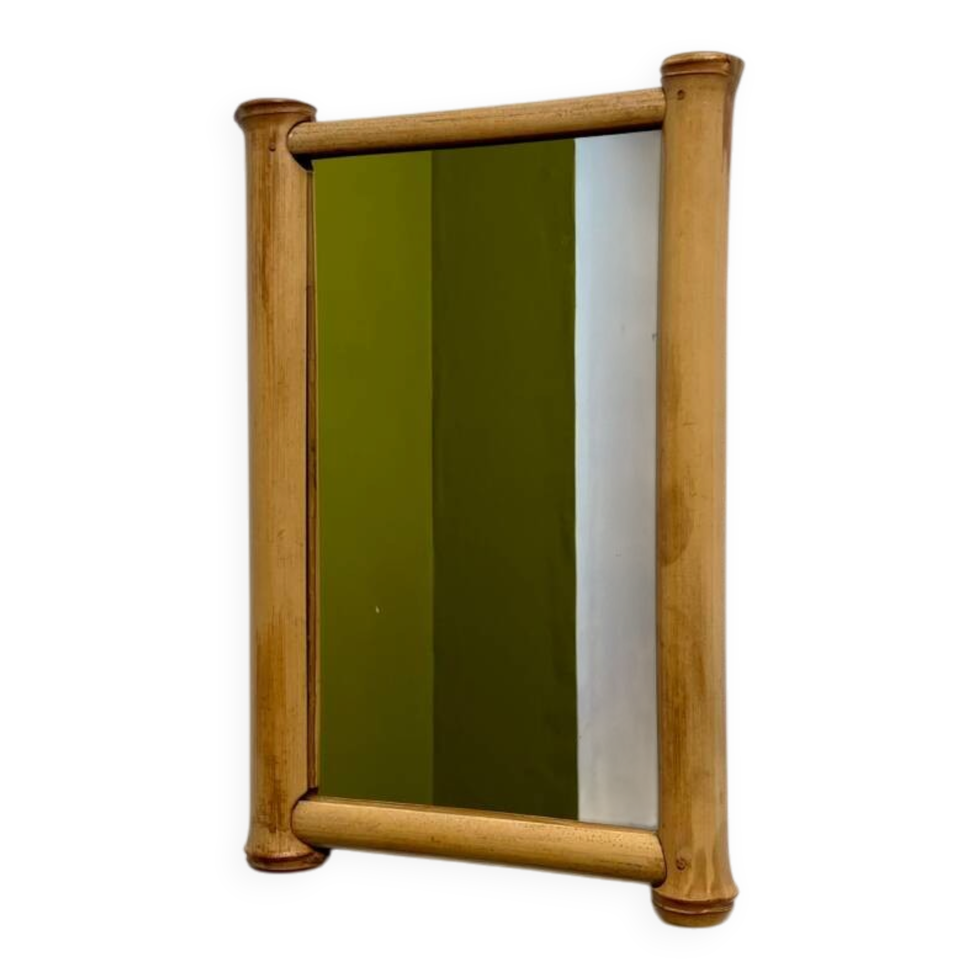 Vintage bamboo mirror 1960s