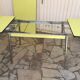 Plastilux yellow formica table with extensions 50s