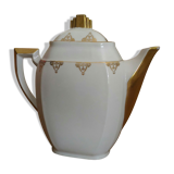 Teapot Porcelain M-S gold decoration, ART DECO