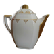 Théière porcelaine m&s décor or art deco