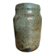 Turquoise and gilded earthenware potter's vase