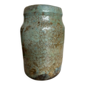 Turquoise and gilded earthenware potter's vase