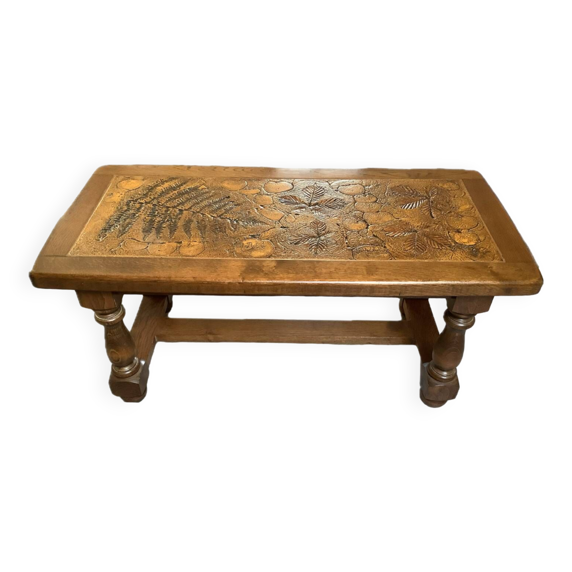 Ceramic coffee table signed Capron style