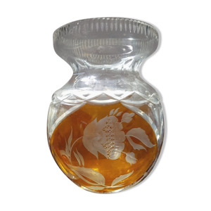 ancien vase cristal Taillé