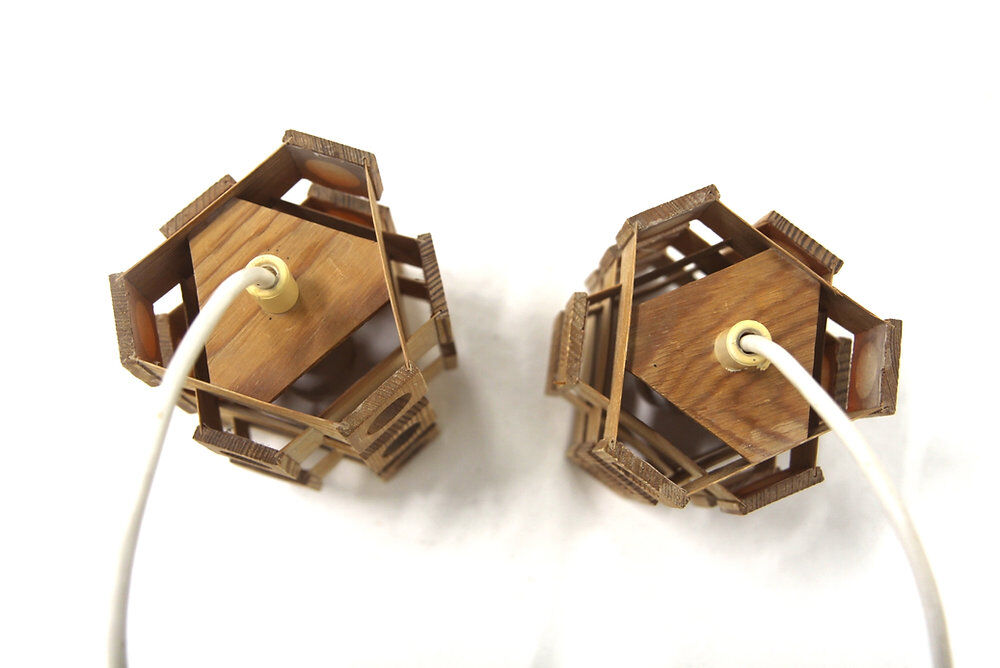 Scandinavian pine pendant light, Sweden, 1960