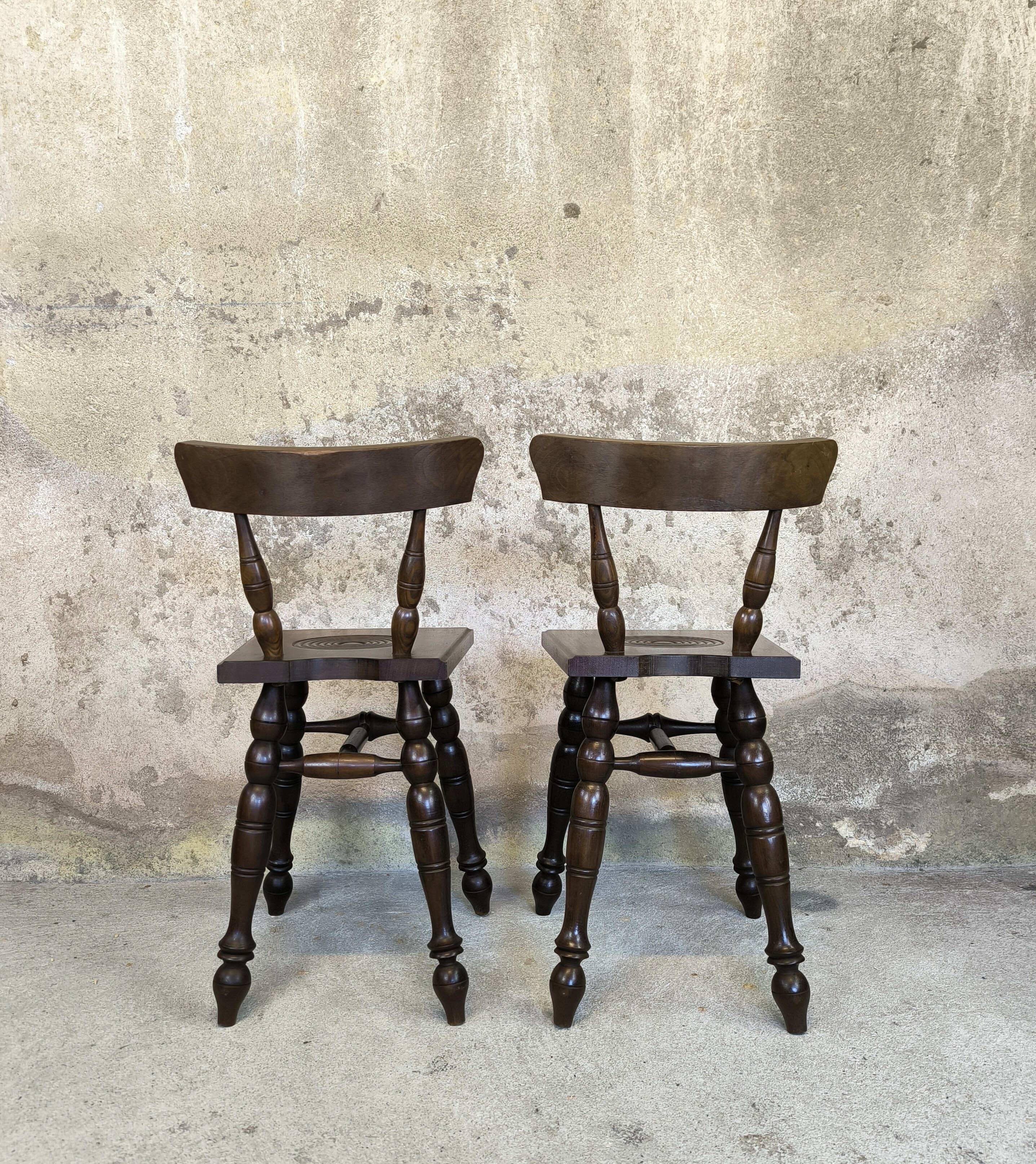 Pair of vintage Basque chairs