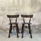 Pair of vintage Basque chairs
