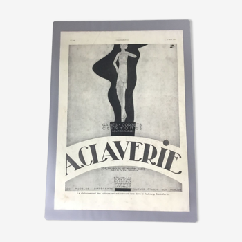 Vintage advertising to frame lingerie claverie