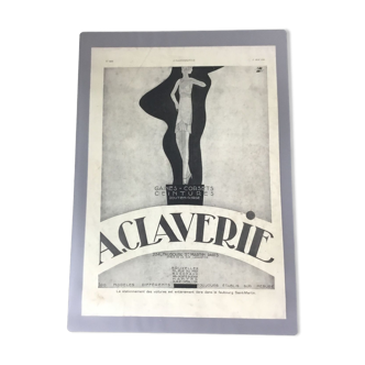 Vintage advertising to frame lingerie claverie