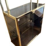 Brass and smoked glass shelf 1970s