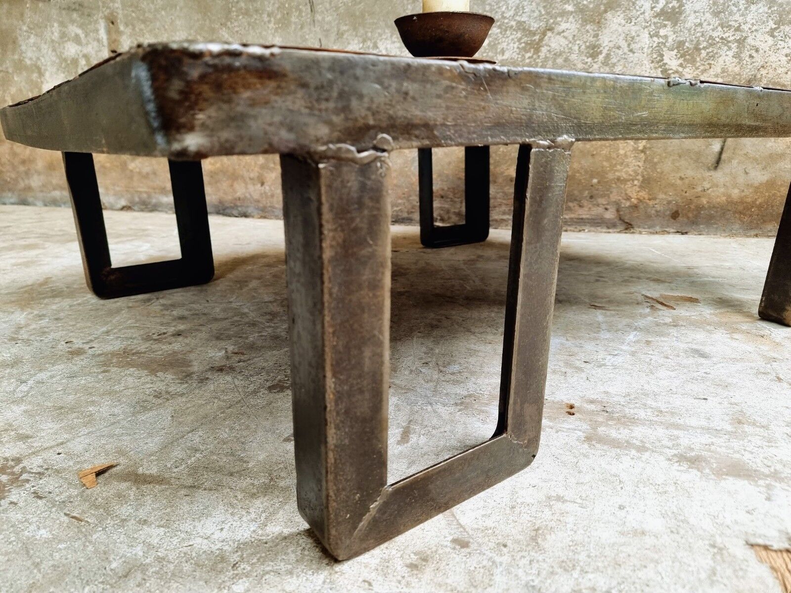 Industrial coffee table pallet table blank steel