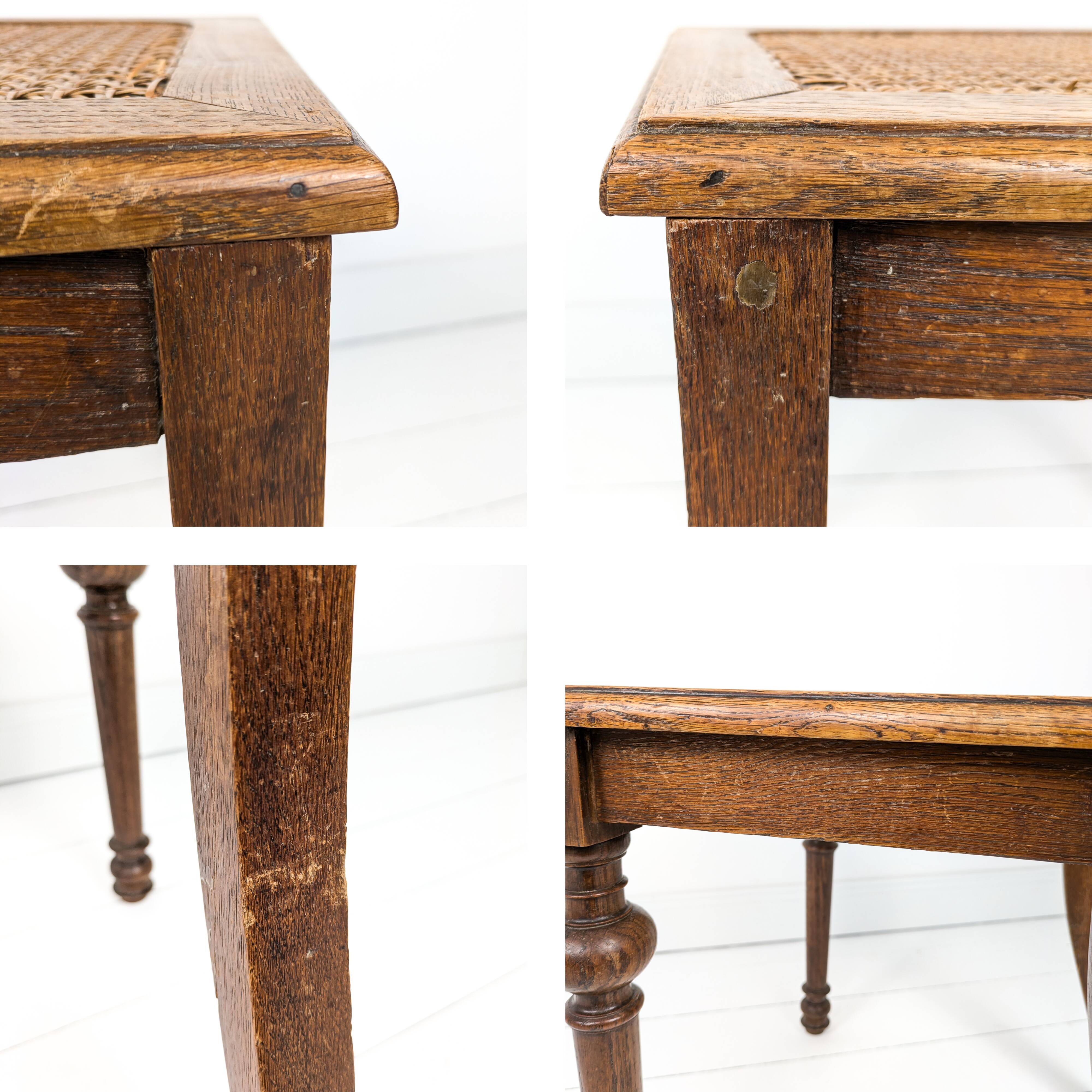 Tabouret vintage tressé viennois tourné table d'appoint vieux tabouret de piano banc de piano orneme