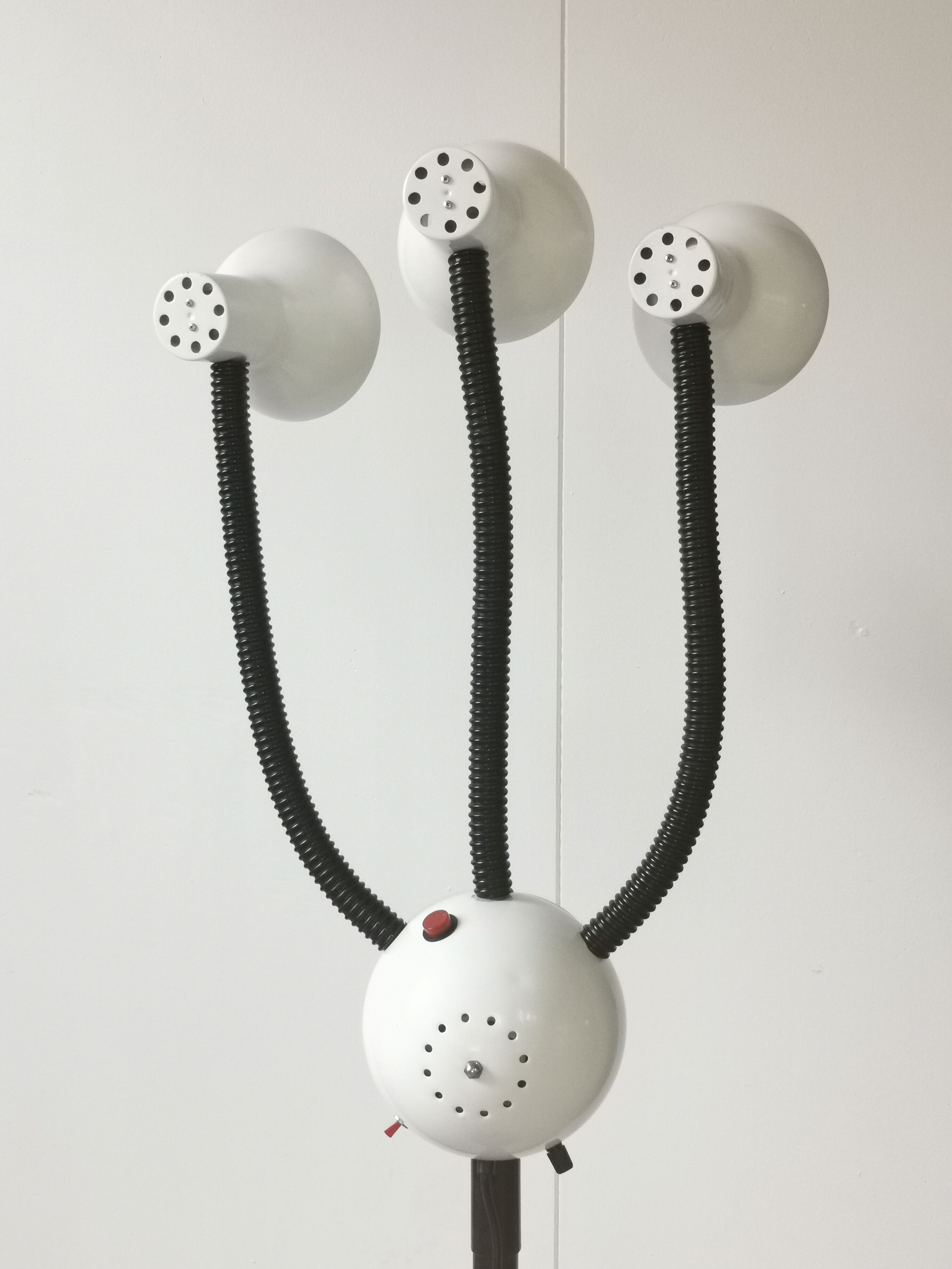 Space age lamp with 4 articulated spots, eyeball, sci-fi, 1970.