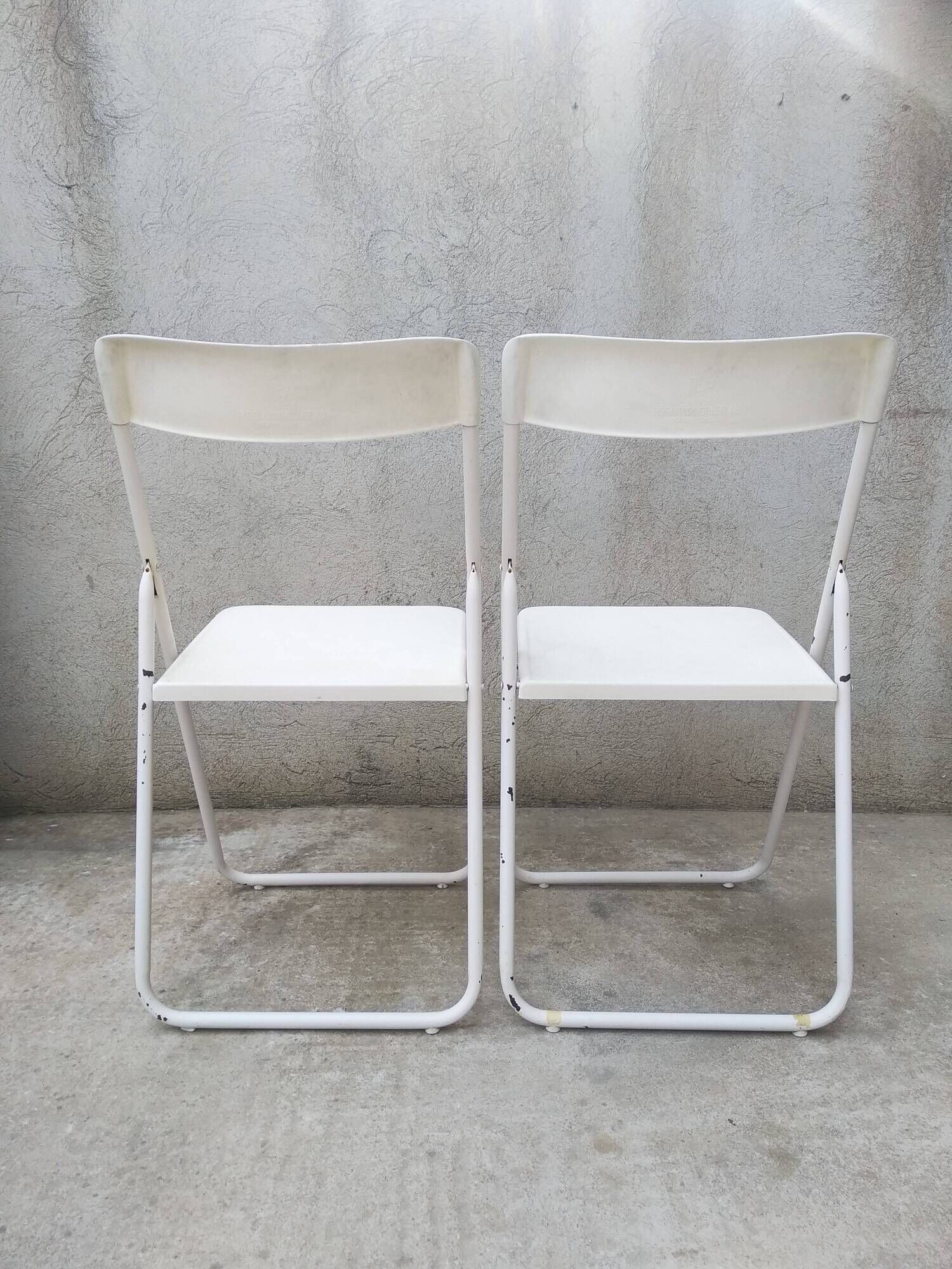 Pair of n1 folding chairs "pop" series, höganäsmöbler sweden, 1970
