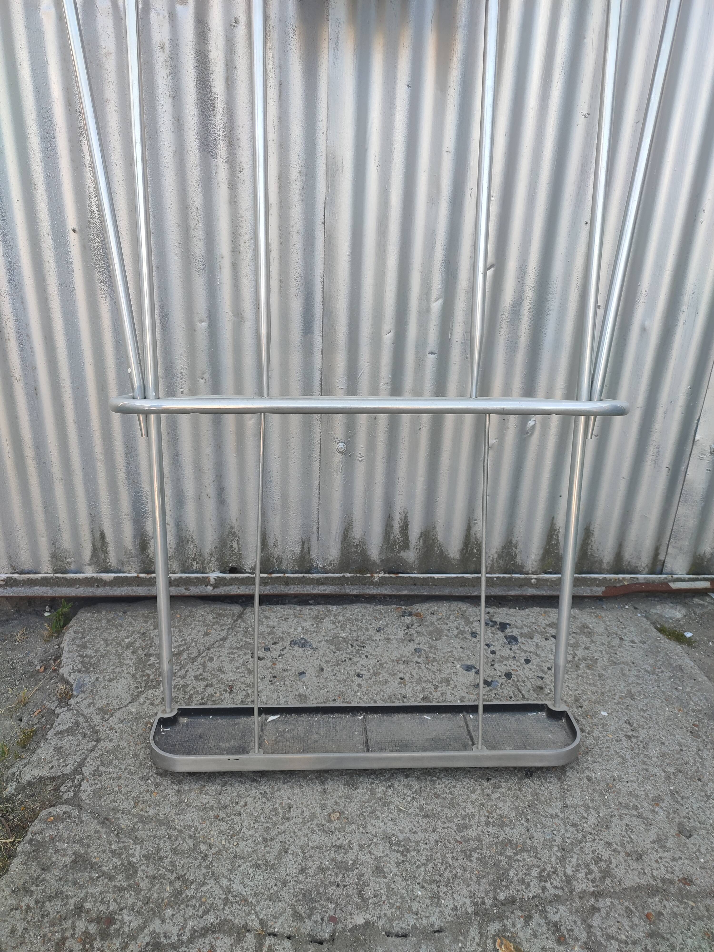 Coat rack and umbrellas aluminum 1950