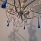 Vintage Italian Chandelier Murano Electric Blue