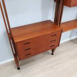 Mid century Italian design teak bookcase 1950s