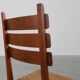 Mid-Century Brutalist Oak and Wicker Chair, Belgium, 1960
