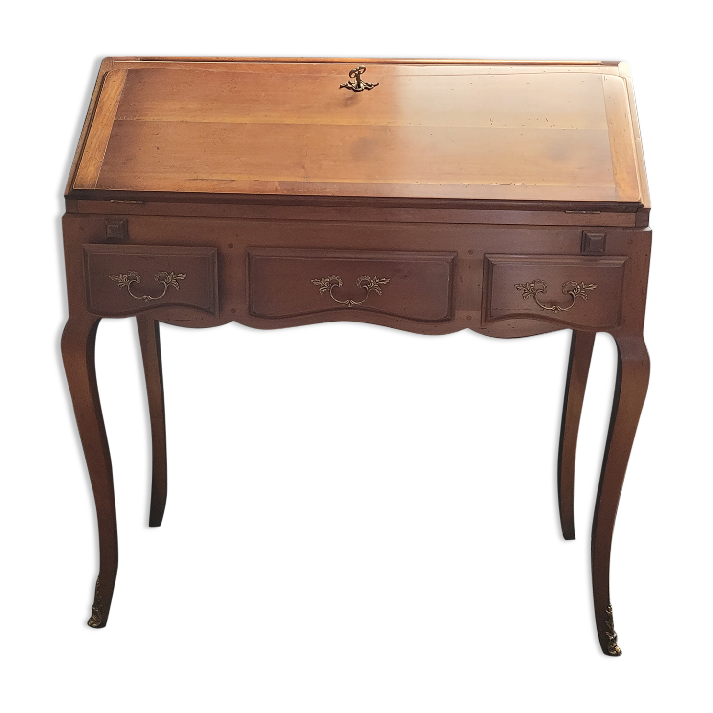 Wooden slope desk louis xv style